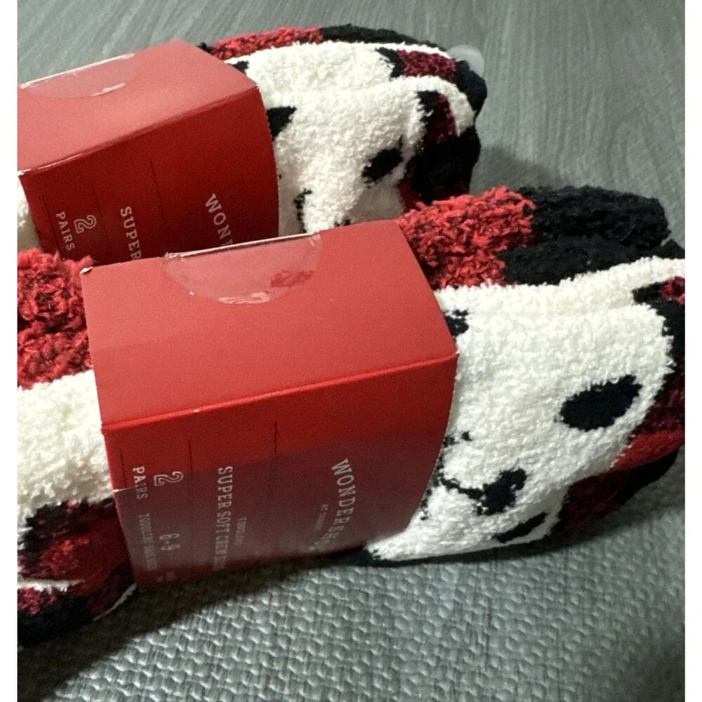 Wondershop Target Kids Toddler Socks 2 Pairs Soft Crew Size 6-9